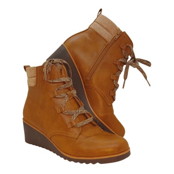 Life Stride Velocity 2.0 Brown Wedge Boots - Size 8.5M - Picture 1 of 7